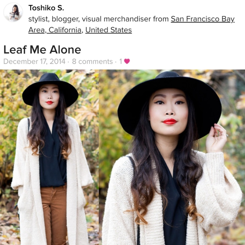 Forever 21 Wide Brim Fedora - Navy - OS